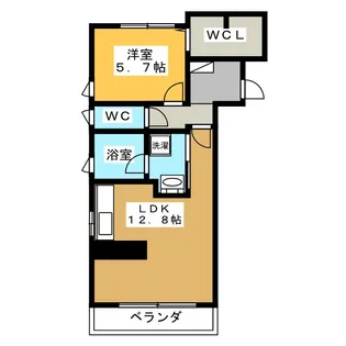 ラシーネ六軒【1階】の間取り