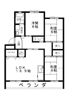 パークハイツ池上【3階】の間取り