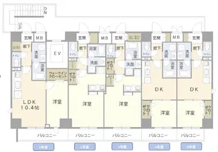 蘇我・ベイサイドスクエア【4階】の間取り