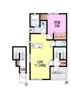 ソレアード小針【1階】の間取り