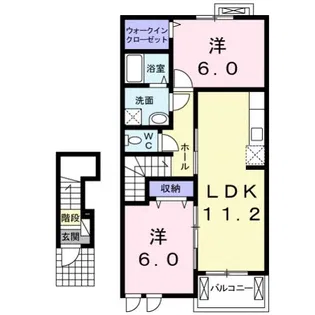 プラシードII【2階】の間取り