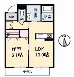 グランベレオ三吉 A棟【1階】の間取り