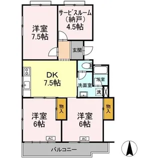 久保ハイツI【3階】の間取り