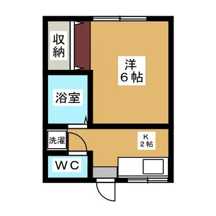 コーポ美水【1階】の間取り