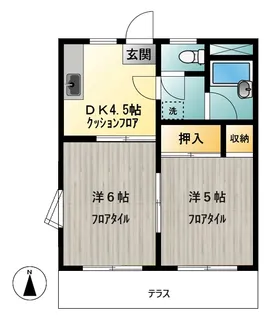 メゾンドルミエール【1階】の間取り