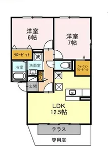サンシルク桂南【1階】の間取り