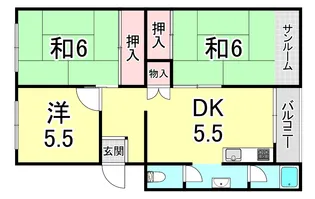 星陵台住宅1号棟【1階】の間取り