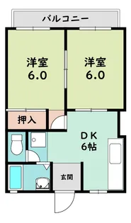 フォーブル黒原【2階】の間取り