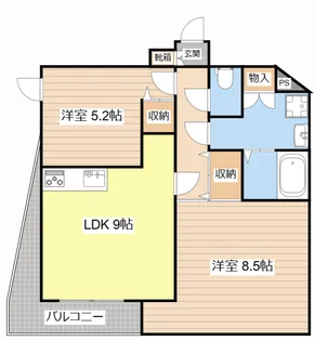 クイーンパレス【2階】の間取り