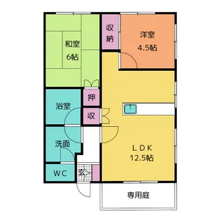 不二ハイツ【1階】の間取り