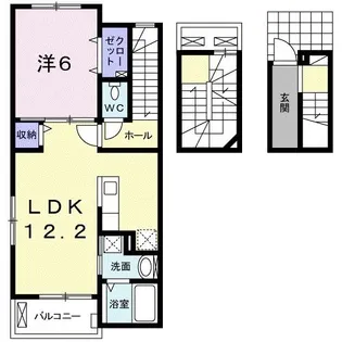 ジェルメ IX【3階】の間取り