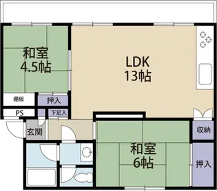 グリーンヒル【1階】の間取り