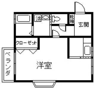 1Kの間取り画像