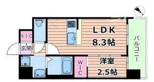 セレニテ江坂エクラ【7階】の間取り