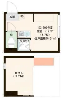 東京都板橋区中丸町【アパート】の間取り