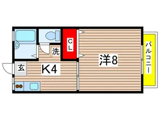 ハイツグリ-ンゲイブルス II【1階】の間取り