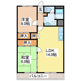 サンセットマンションI【3階】の間取り