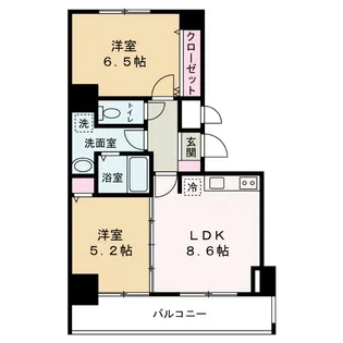 2LDKの間取り画像