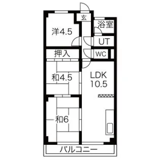 マンションサンハイム【3階】の間取り