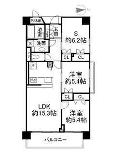 グランディム京都烏丸五条【8階】の間取り