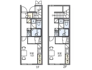 レオパレスアルベール【2階】の間取り