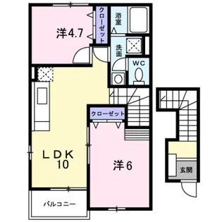 スエヒロガーデンB【2階】の間取り