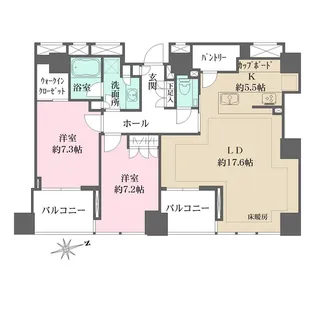 クラッシィタワー新宿御苑【29階】の間取り