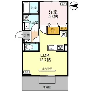 アクシス豊町【1階】の間取り