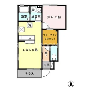 グランシャリオI番館【1階】の間取り
