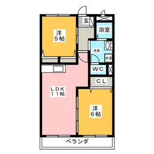 シャトー原市【4階】の間取り
