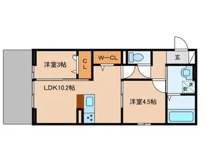 BRANSIA瀬田【2階】の間取り