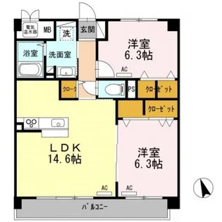 広島県呉市広中町【マンション】の間取り