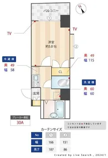 メインステージ早稲田【2階】の間取り