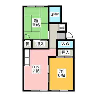 大塩ハイツ A【1階】の間取り