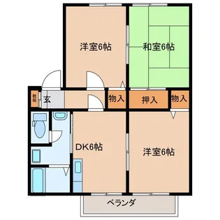 グッドハイツA棟【1階】の間取り