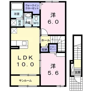 アッシュ ヒル II【2階】の間取り