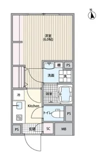 エルファーロ笹塚III【2階】の間取り