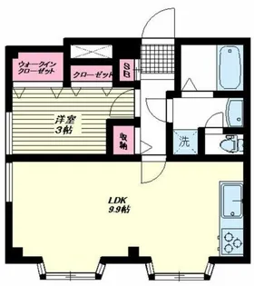 東京都品川区北品川2【マンション】の間取り