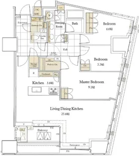 三田ガーデンヒルズ【9階】の間取り