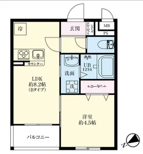 フェリシア馬出ファミリア【1階】の間取り