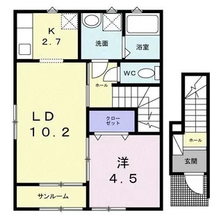 フォルトーナV【2階】の間取り