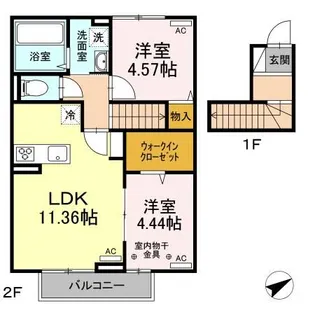 ESPACE牛津【2階】の間取り