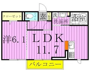 ライフマンションA【1階】の間取り