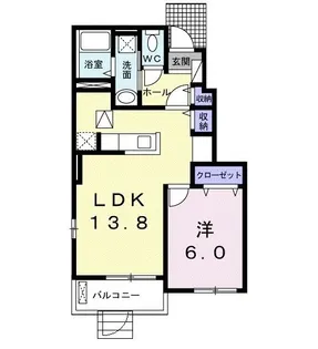 カーサ・ビアンコ【1階】の間取り