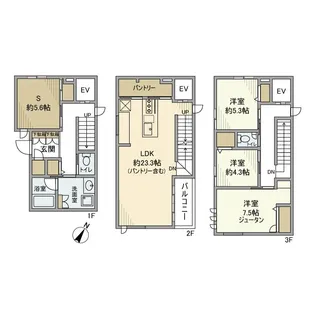 東京都豊島区南池袋4【一戸建】の間取り