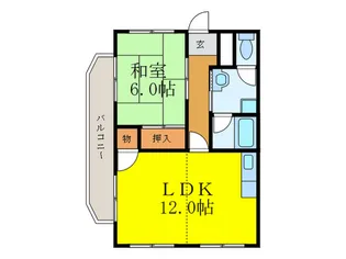 アクシスコート三島丘【2階】の間取り