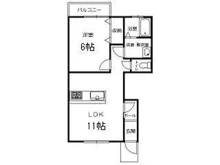 メゾンドネージュ【1階】の間取り