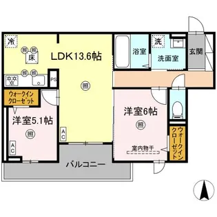 岡山県岡山市中区赤田【アパート】の間取り