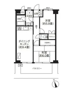 フジマンション第2【11階】の間取り