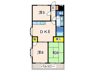 東大船マンション【2階】の間取り